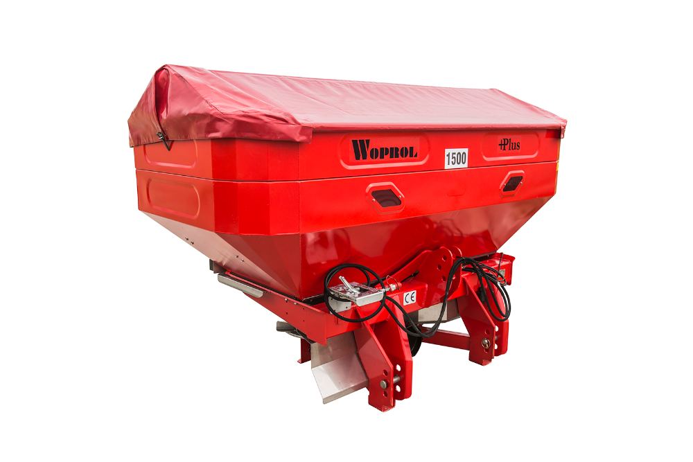 Woprol JUNIOR II MAX 2000 kg (plieninis bunkeris) – trašų barstytuvas